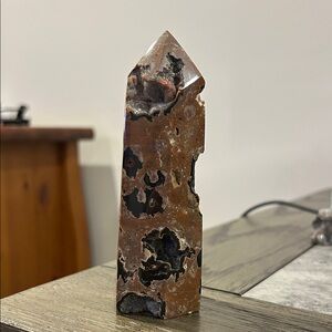 Volcanic Red Fox Botryoidal Agate Tower